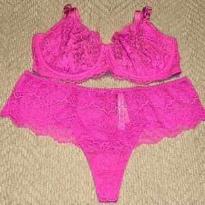 Dream Angels Wicked Unlined Bra Set 38D / XL NWT